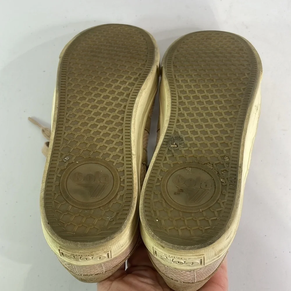 Gola soft, pink, and gold sneakers